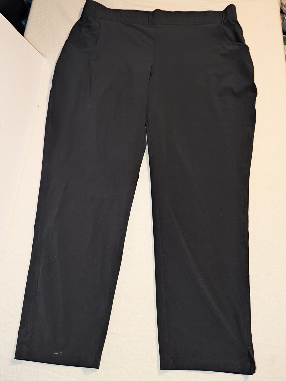 Eddie Bauer Departure Ankle Pants Black Pull-On Lightweight Women's Size L